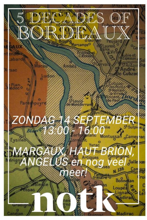 Ticket - DEEP DIVE - 5 DECADES OF BORDEAUX - Zondag 14 September 13:00-16:00