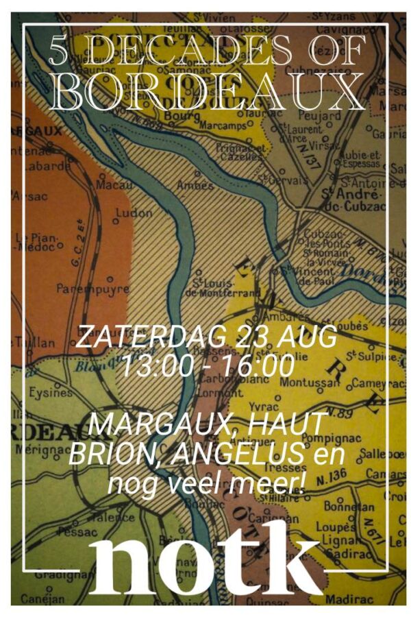 Ticket - DEEP DIVE - 5 DECADES OF BORDEAUX - 23 Augustus 13:00-16:00