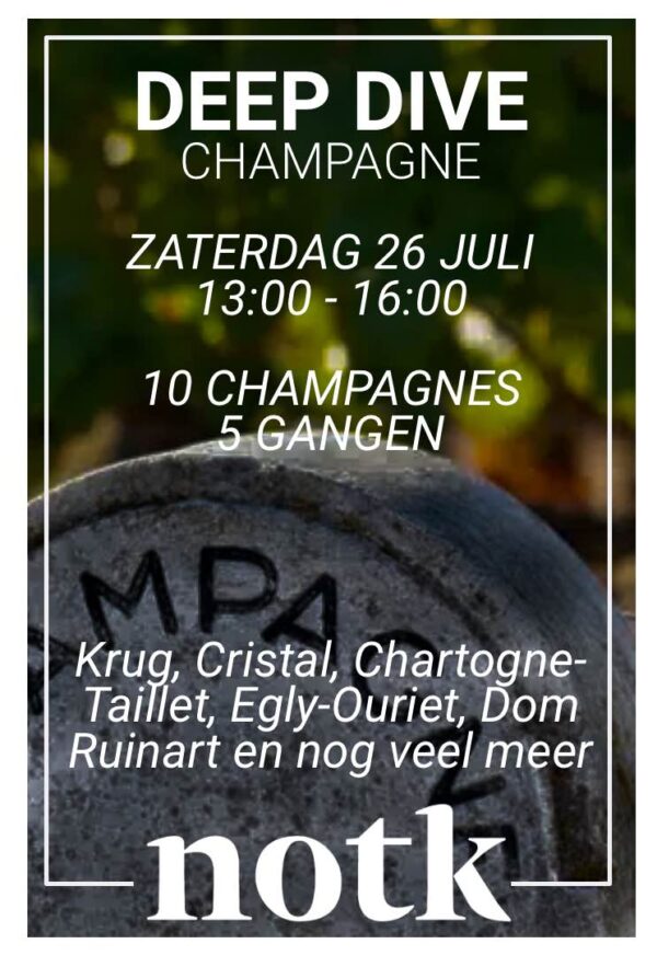 Ticket - DEEP DIVE - Champagne - 26 juli 13:00-16:00